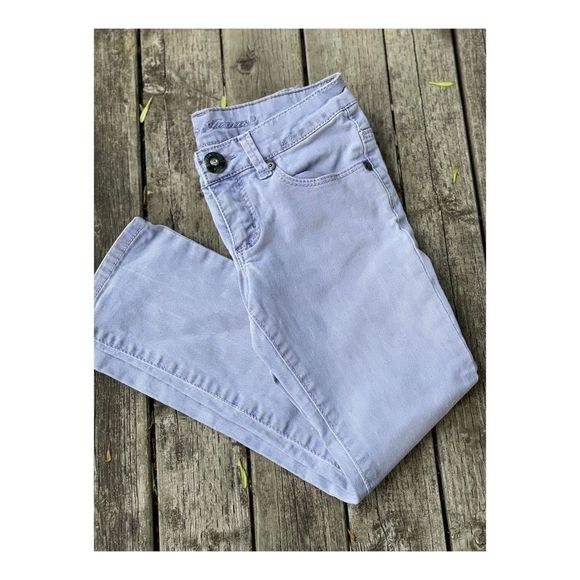 Guess Lilac Jeans Foxy Skinny Low Rise Bedazzled Sz 10 Youth - Picture 5 of 11